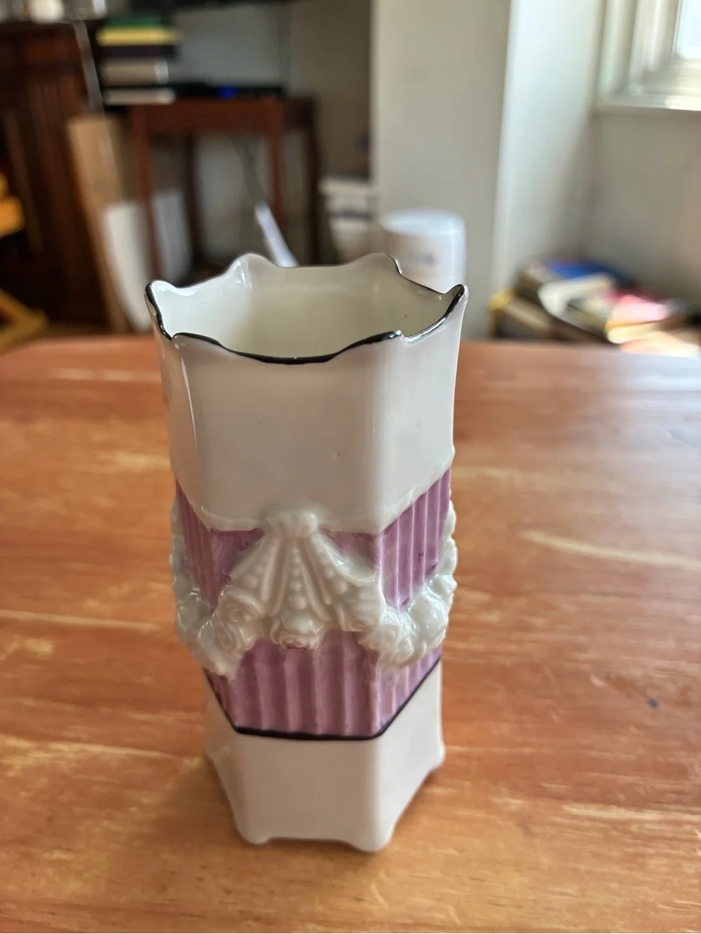 antique souvenir porcelain bud vase